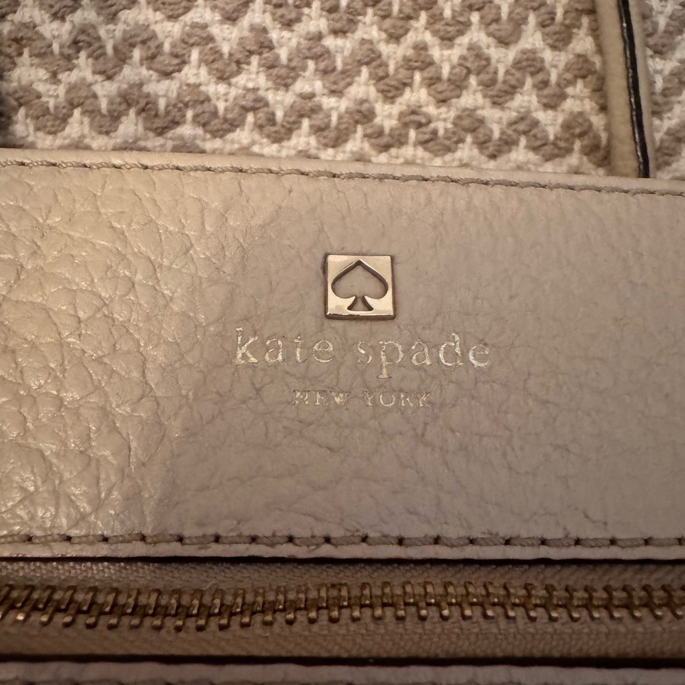 Kate Spade beige nude cream Leather Southport Avenue Lydia Satchel Purse Bag - Picture 3 of 16